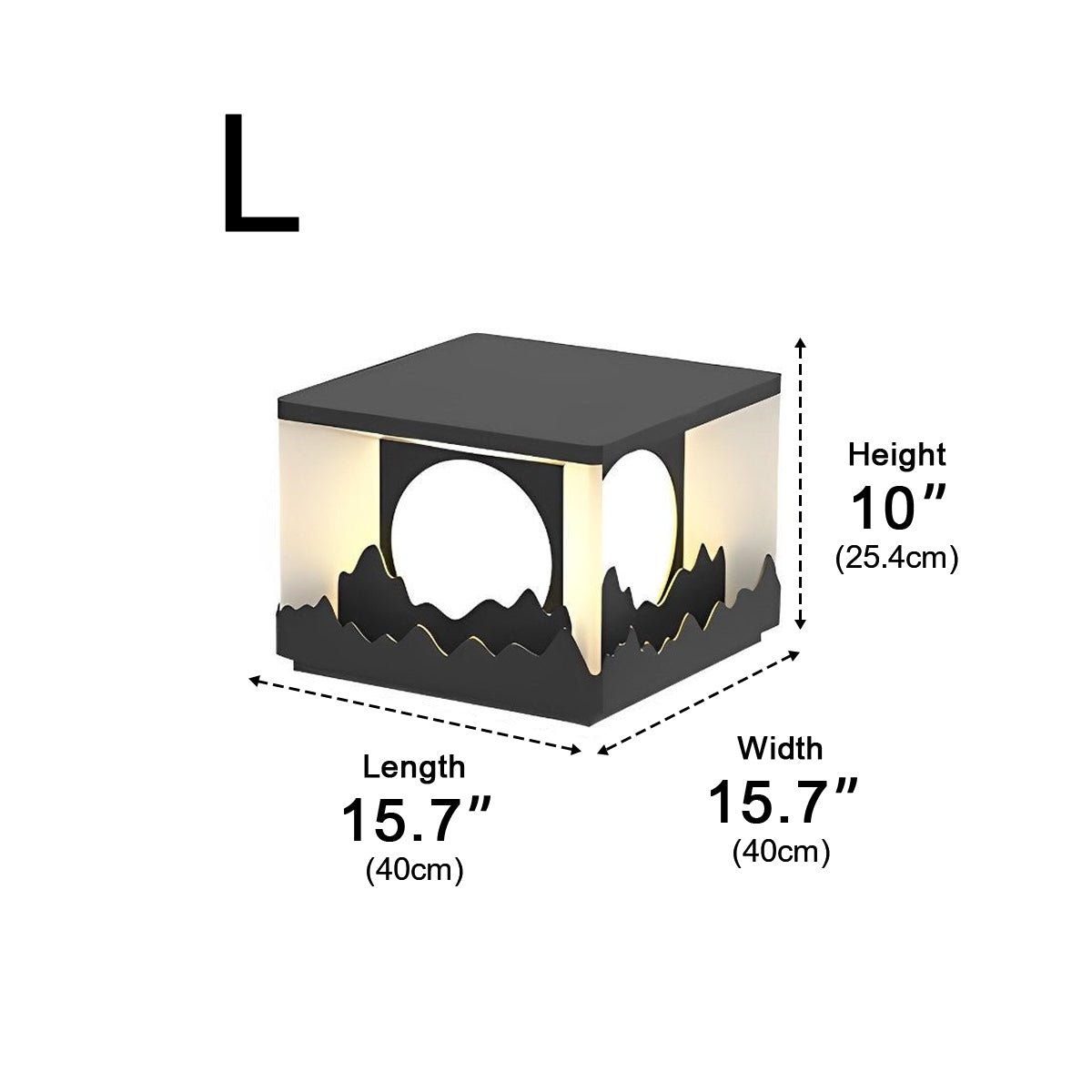 Mountain Scenery Waterproof LED Modern Solar Fence Post Lights Column Pillar Light - Flyachilles