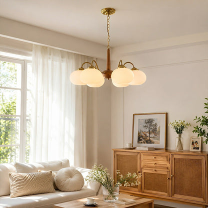 Nordic Glass Wood Metal Chandelier Hanging Lights - Flyachilles