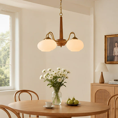 Nordic Glass Wood Metal Chandelier Hanging Lights - Flyachilles
