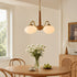 Nordic Glass Wood Metal Chandelier Hanging Lights - Flyachilles