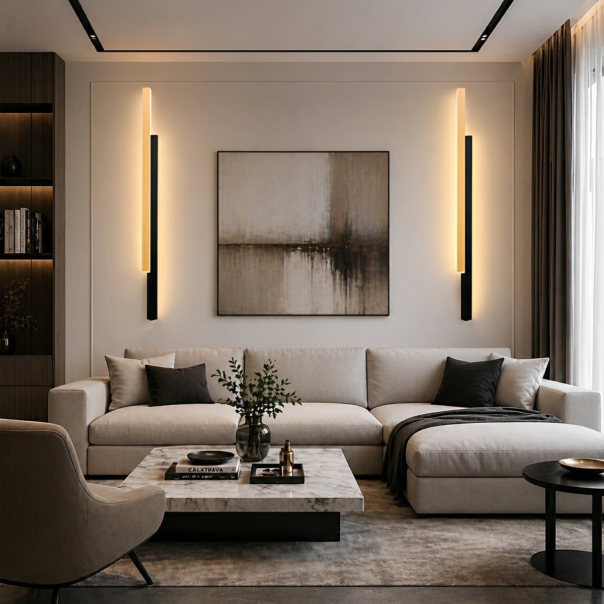 Nordic Minimalist Double Long Strip LED Wall Lamp - Flyachilles