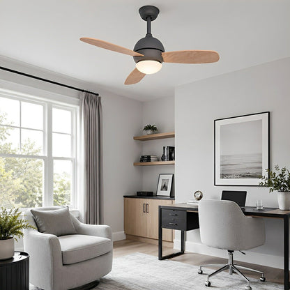 Nordic Minimalist LED Ceiling Paddle Fan DC Motor Fan Light - Flyachilles