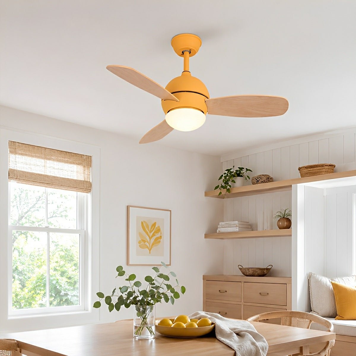 Nordic Minimalist LED Ceiling Paddle Fan DC Motor Fan Light - Flyachilles