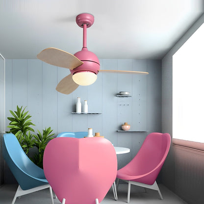 Nordic Minimalist LED Ceiling Paddle Fan with Remote Control Adjustable Wind Speed Fan - Flyachilles