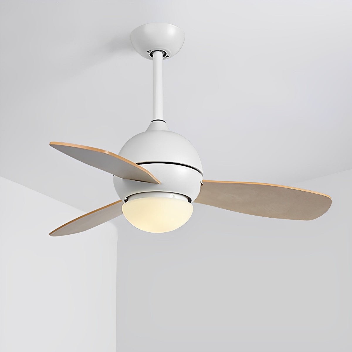 Nordic Minimalist LED Ceiling Paddle Fan with Remote Control Adjustable Wind Speed Fan - Flyachilles