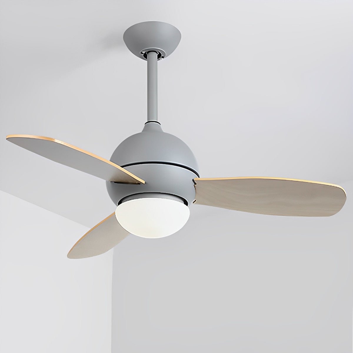 Nordic Minimalist LED Ceiling Paddle Fan with Remote Control Adjustable Wind Speed Fan - Flyachilles