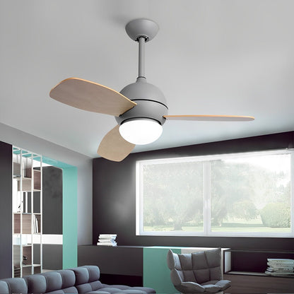 Nordic Minimalist LED Ceiling Paddle Fan with Remote Control Adjustable Wind Speed Fan - Flyachilles