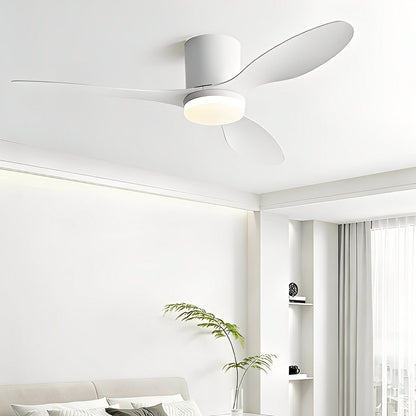Nordic Modern Minimalist DC Motor Reverse LED Ceiling Fan Light - Flyachilles