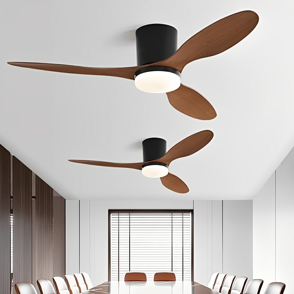 Nordic Modern Minimalist DC Motor Reverse LED Ceiling Fan Light - Flyachilles