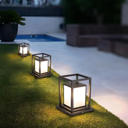 Outdoor Waterproof LED Black Modern Outdoor Solar Fence Post Lights - Flyachilles