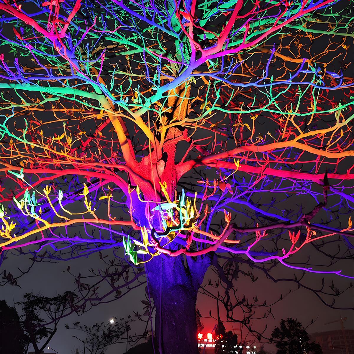 Outdoor Waterproof Rainbow RGB LED Spot Lights Landscape Trees Lights - Flyachilles