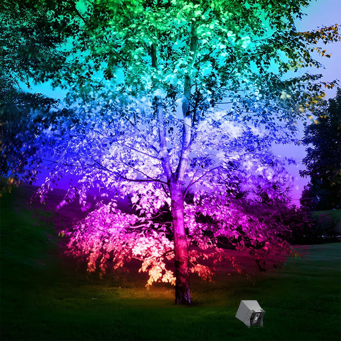 Outdoor Waterproof Rainbow RGB LED Spot Lights Landscape Trees Lights - Flyachilles