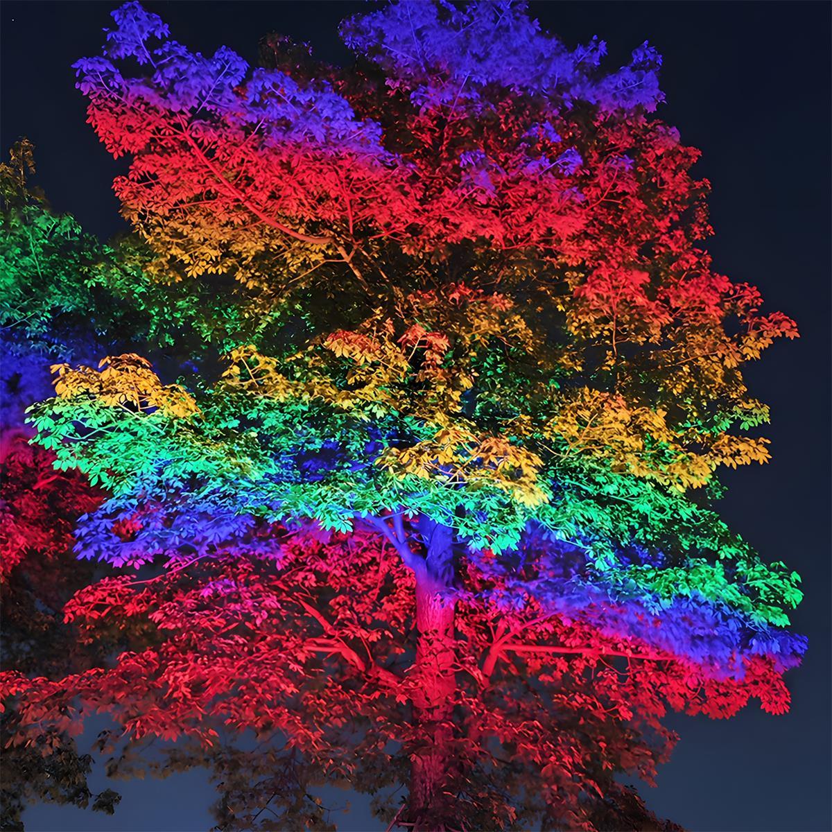 Outdoor Waterproof Rainbow RGB LED Spot Lights Landscape Trees Lights - Flyachilles