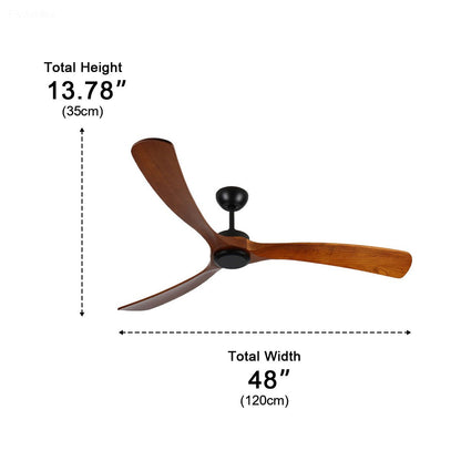 Outdoor Waterproof Wood Reverse Ceiling Fan - Flyachilles