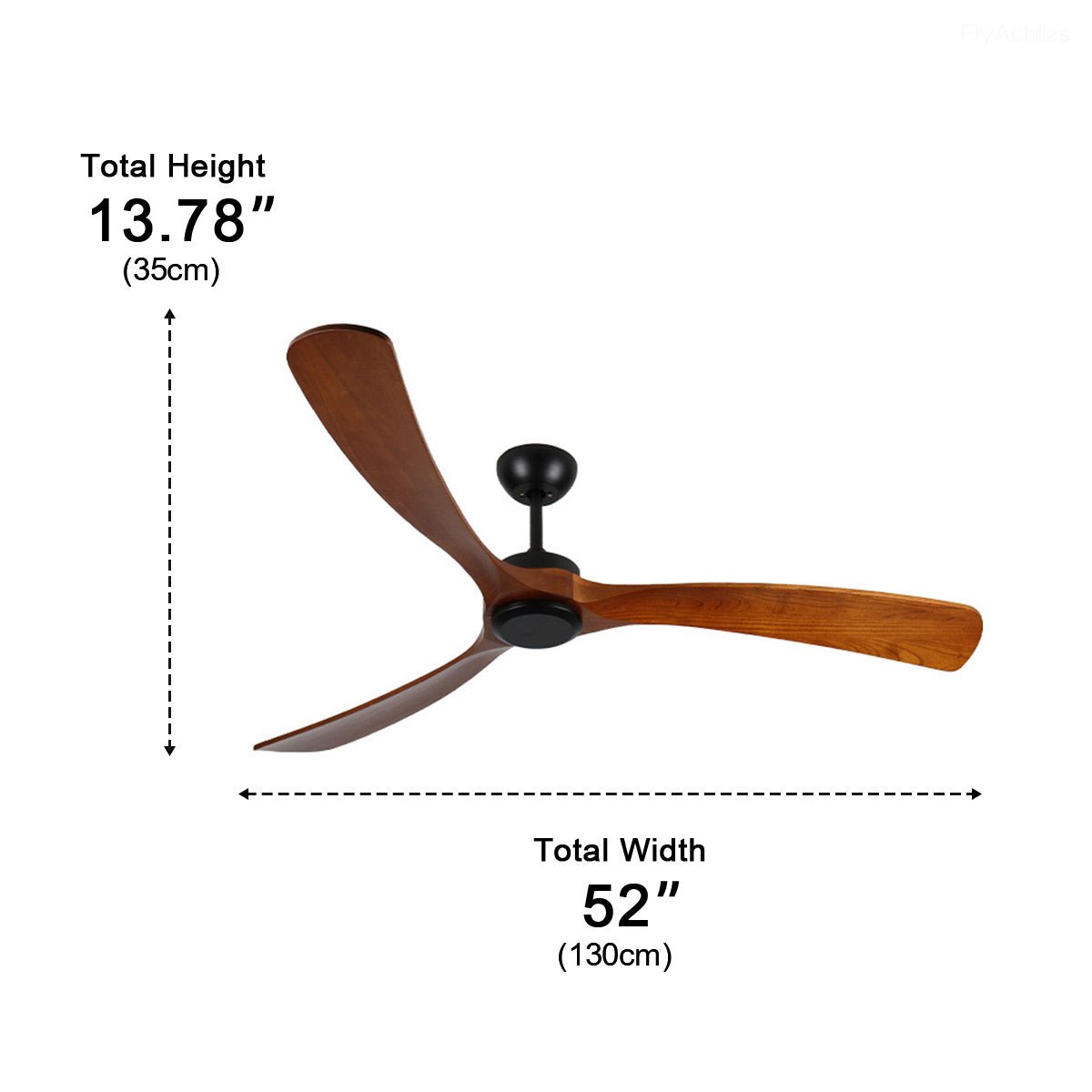 Outdoor Waterproof Wood Reverse Ceiling Fan - Flyachilles