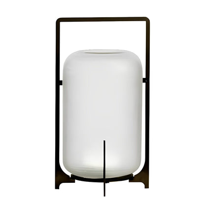 Portable Lantern Shaped Glass Waterproof LED Modern Outdoor Lights Floor Lamp Garden Lighting - Flyachilles