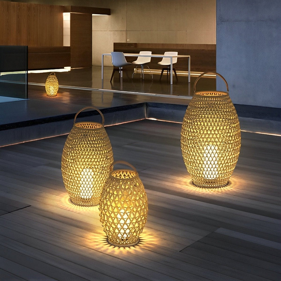 Portable Lanterns Shape Light Waterproof LED Modern Lawn Lamp - Flyachilles