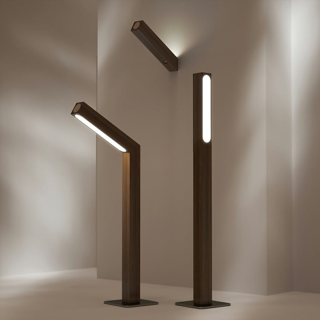 Portable Modern Minimalist LED Dimming Light Strip Wood Table Lamp - Flyachilles