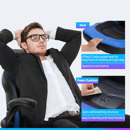 PU Leather Ergonomic Office Chair Swivel Computer Gaming Chair - Flyachilles