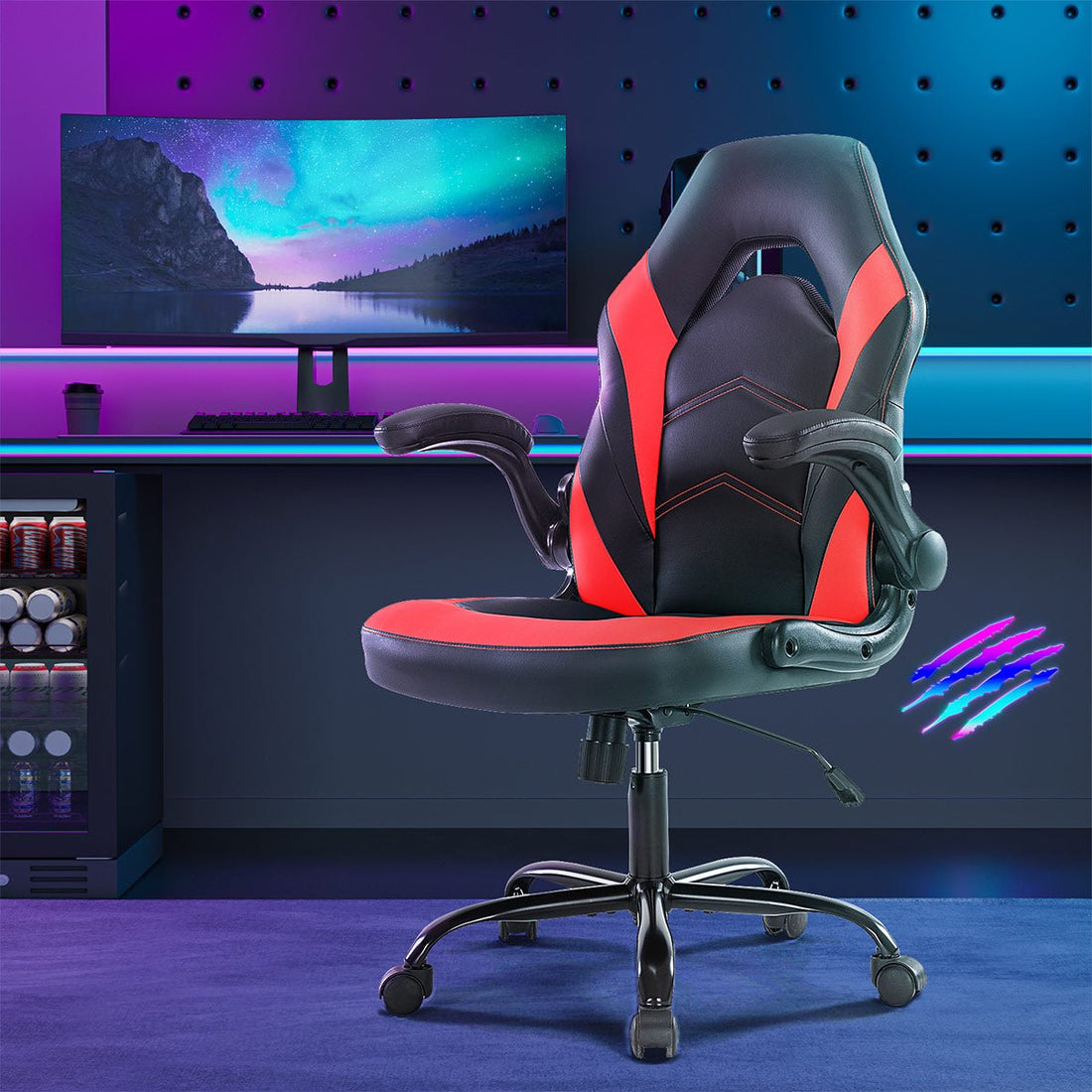 PU Leather Ergonomic Office Chair Swivel Computer Gaming Chair - Flyachilles