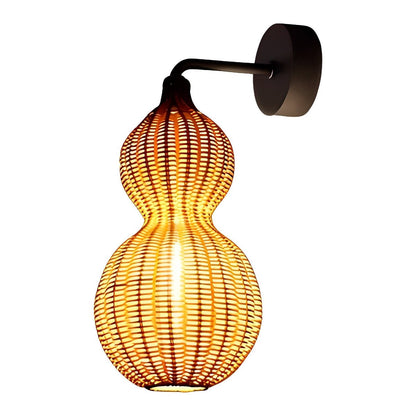 Rattan Gourd Waterproof Retro Outdoor Chandelier Porch Lights - Flyachilles