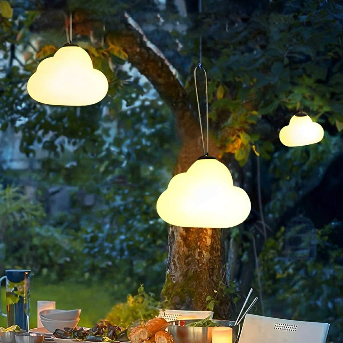 Rechargeable Outdoor Waterproof Clouds LED Hanging Lights - Flyachilles