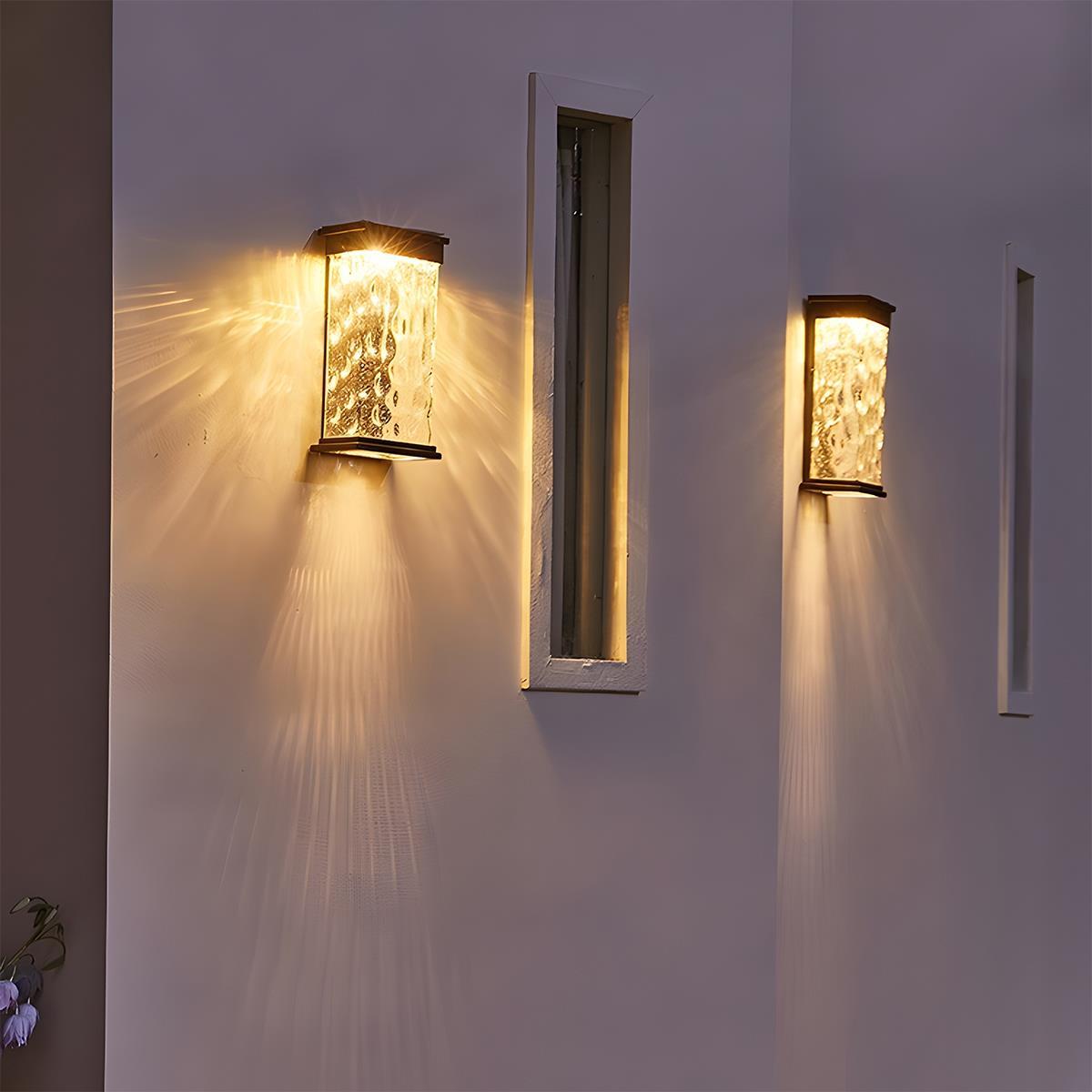 Rectangle Water Wave Waterproof Outdoor Porch LED Exterior Wall Lights - Flyachilles