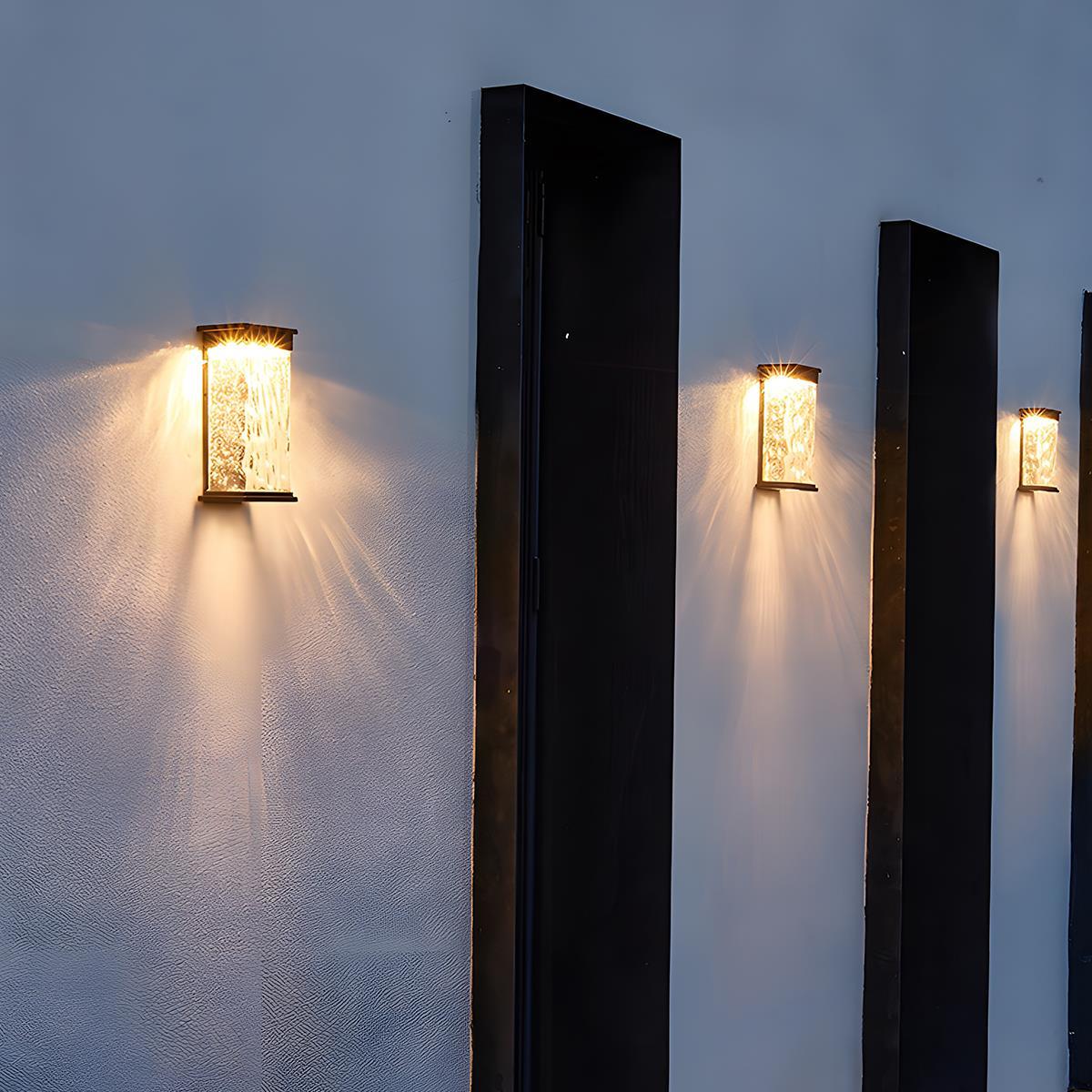 Rectangle Water Wave Waterproof Outdoor Porch LED Exterior Wall Lights - Flyachilles