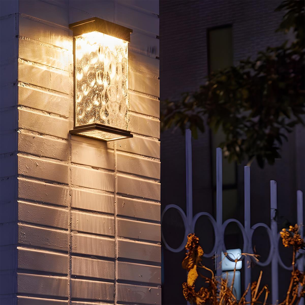 Rectangle Water Wave Waterproof Outdoor Porch LED Exterior Wall Lights - Flyachilles