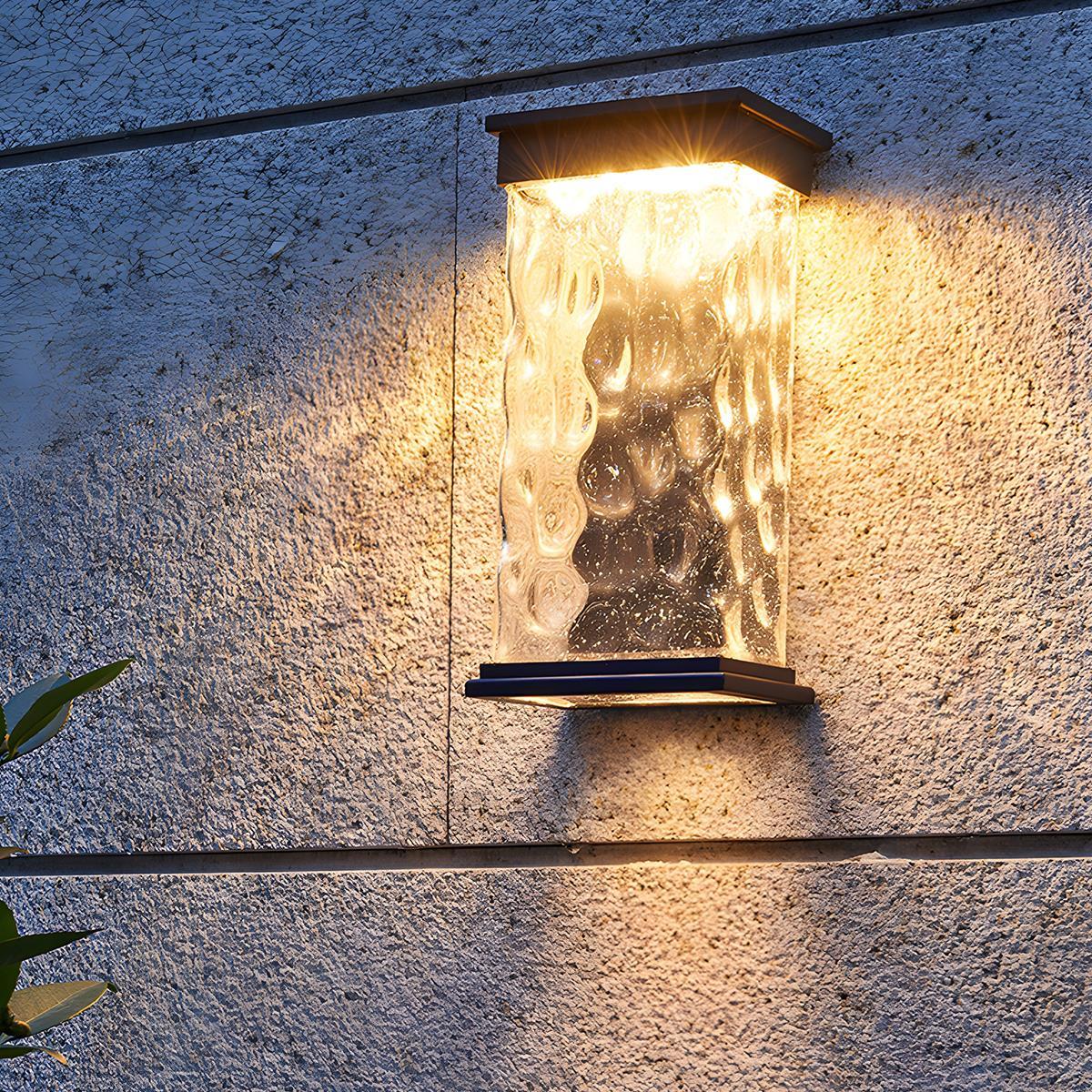 Rectangle Water Wave Waterproof Outdoor Porch LED Exterior Wall Lights - Flyachilles