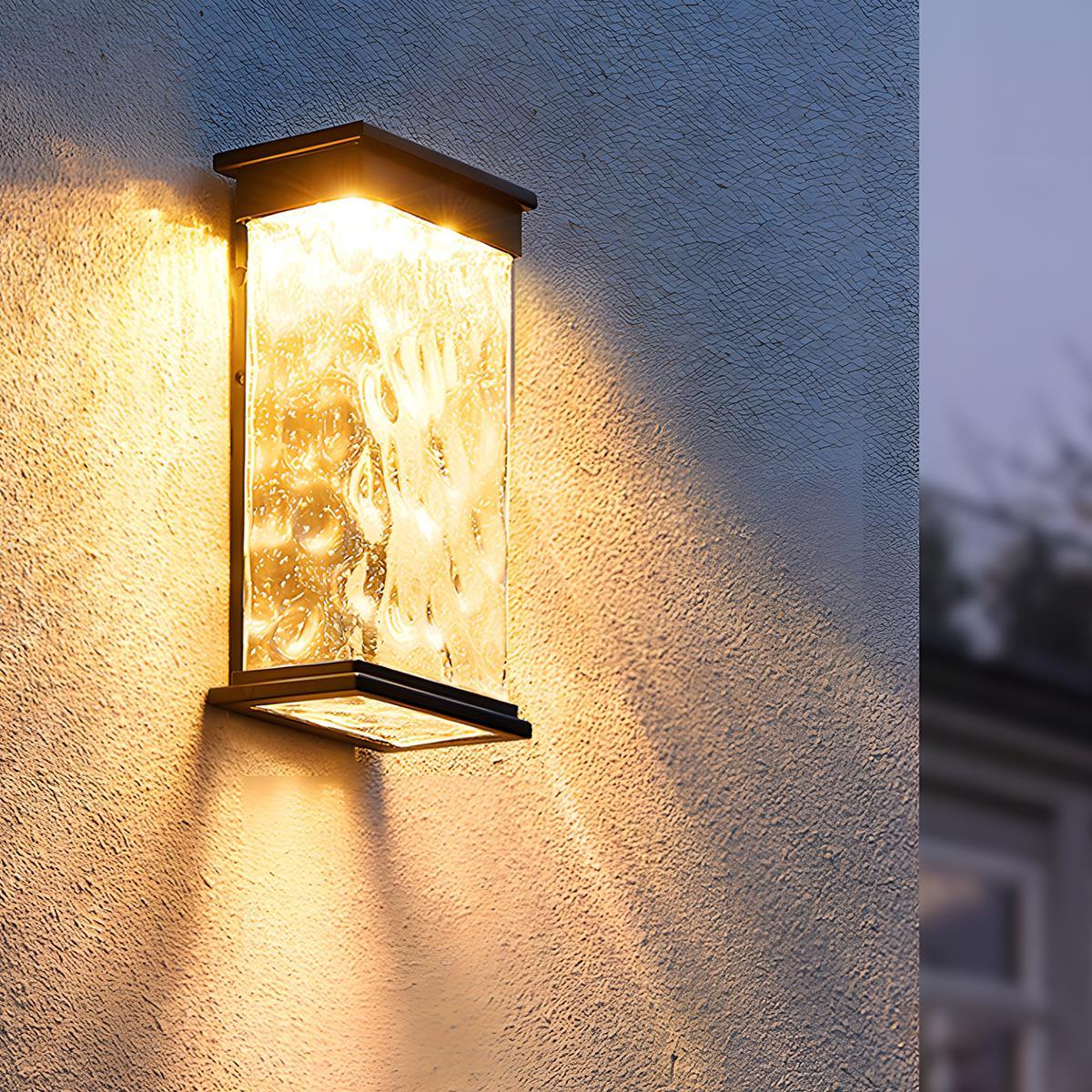 Rectangle Water Wave Waterproof Outdoor Porch LED Exterior Wall Lights - Flyachilles