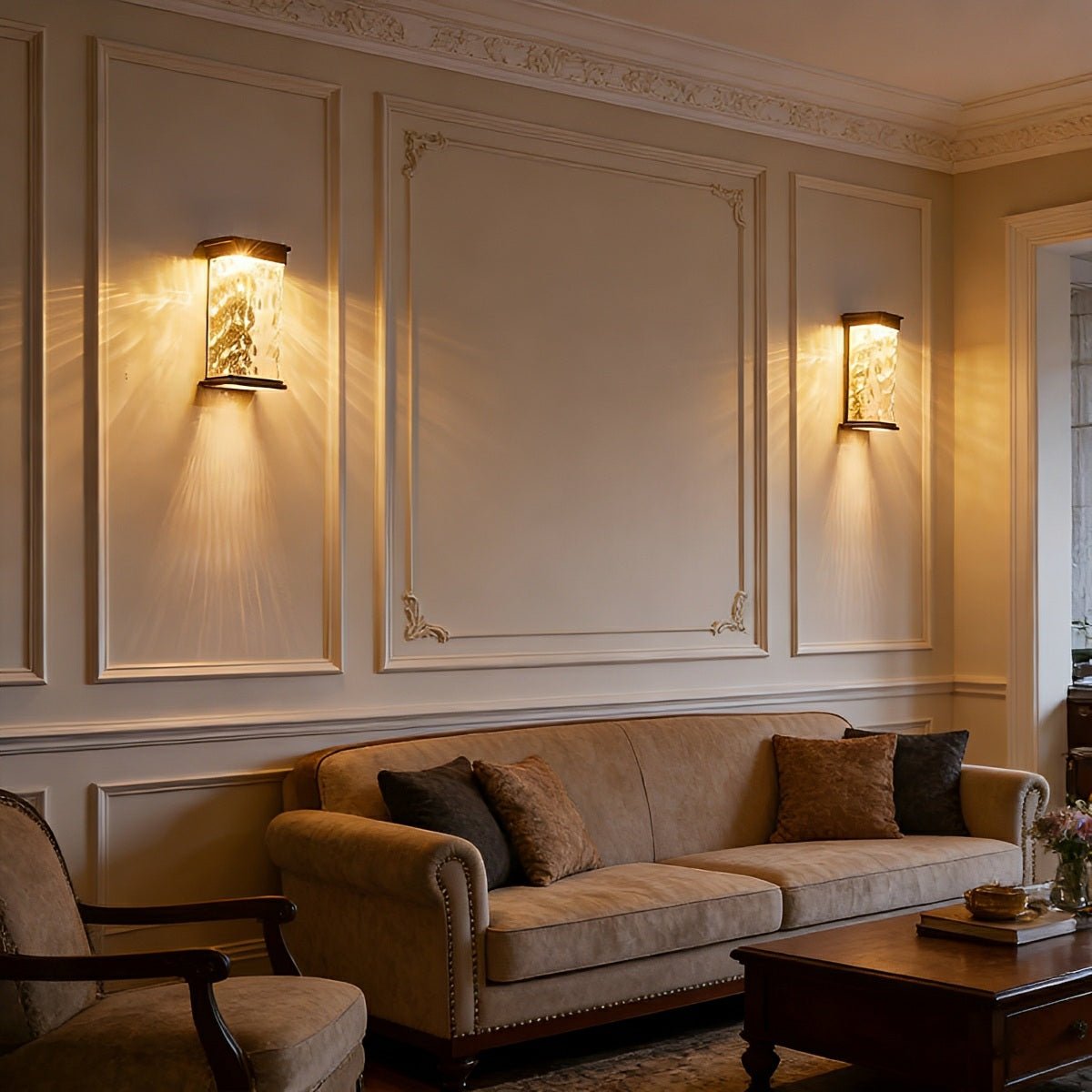 Rectangle Water Wave Waterproof Outdoor Porch LED Exterior Wall Lights - Flyachilles