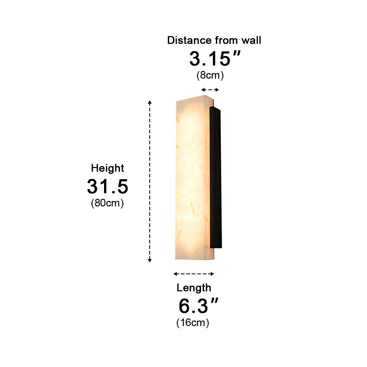 Rectangular Metal LED Light Waterproof Black Modern Outdoor Wall Lights - Flyachilles