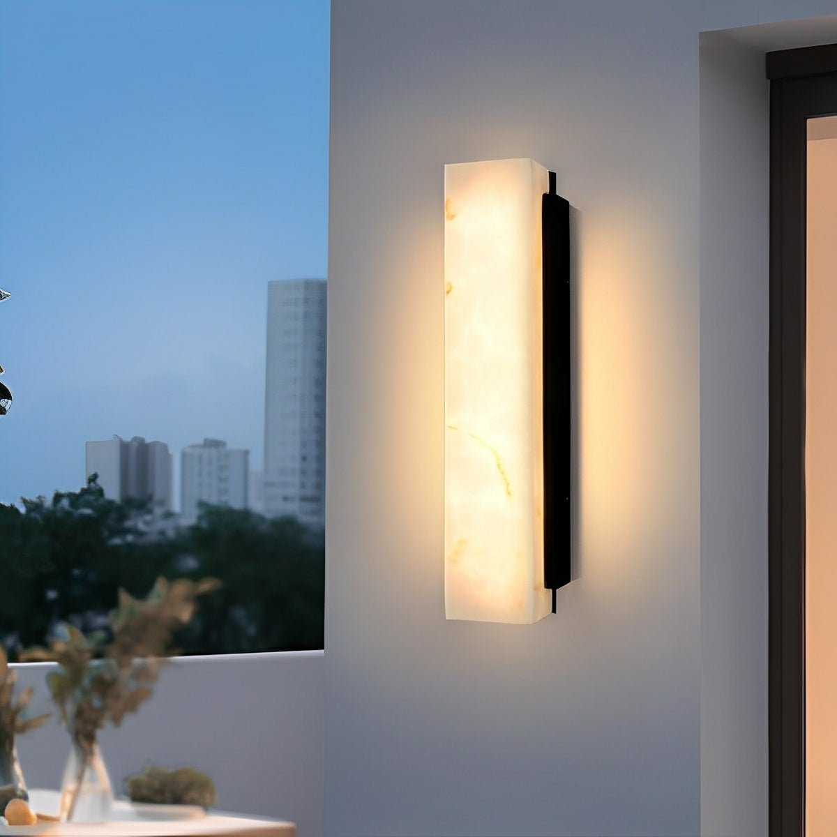 Rectangular Metal LED Light Waterproof Black Modern Outdoor Wall Lights - Flyachilles