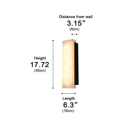 Rectangular Metal LED Light Waterproof Black Modern Outdoor Wall Lights - Flyachilles