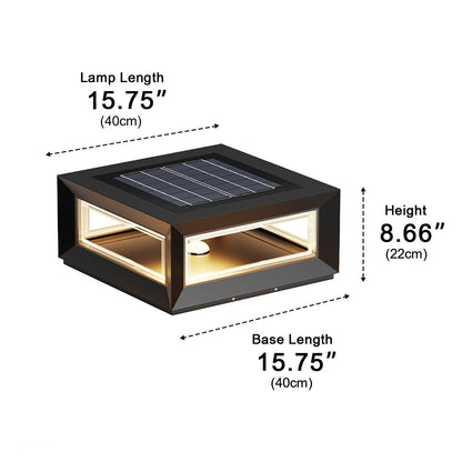 Rectangular Modern Stainless Steel Waterproof LED Outdoor Post Lights - Flyachilles
