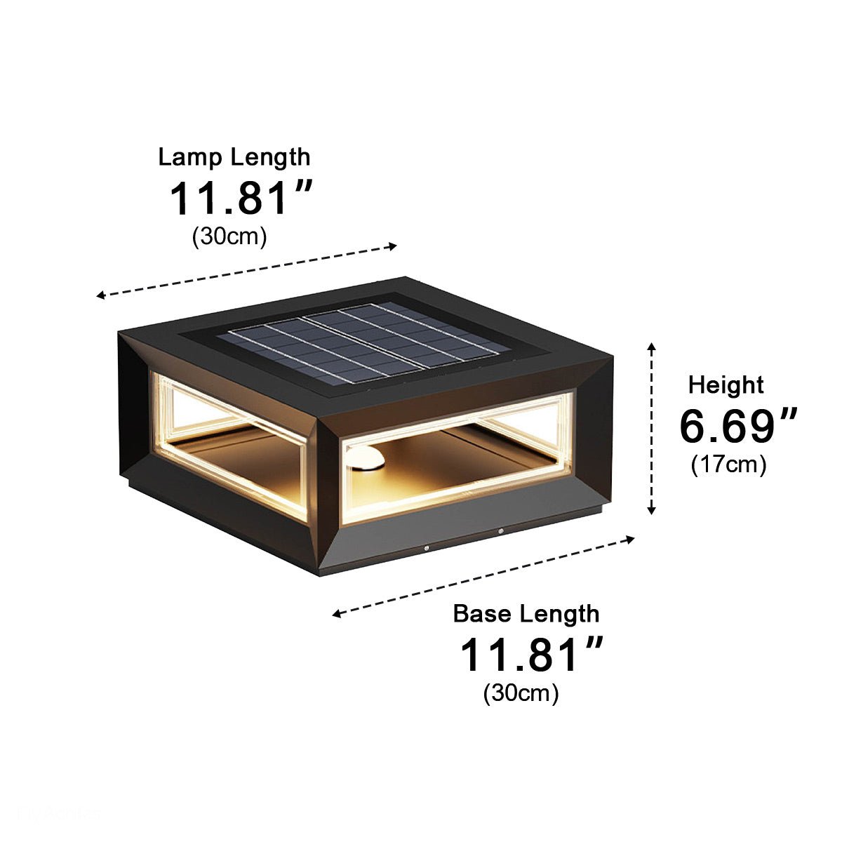 Rectangular Modern Stainless Steel Waterproof LED Outdoor Post Lights - Flyachilles