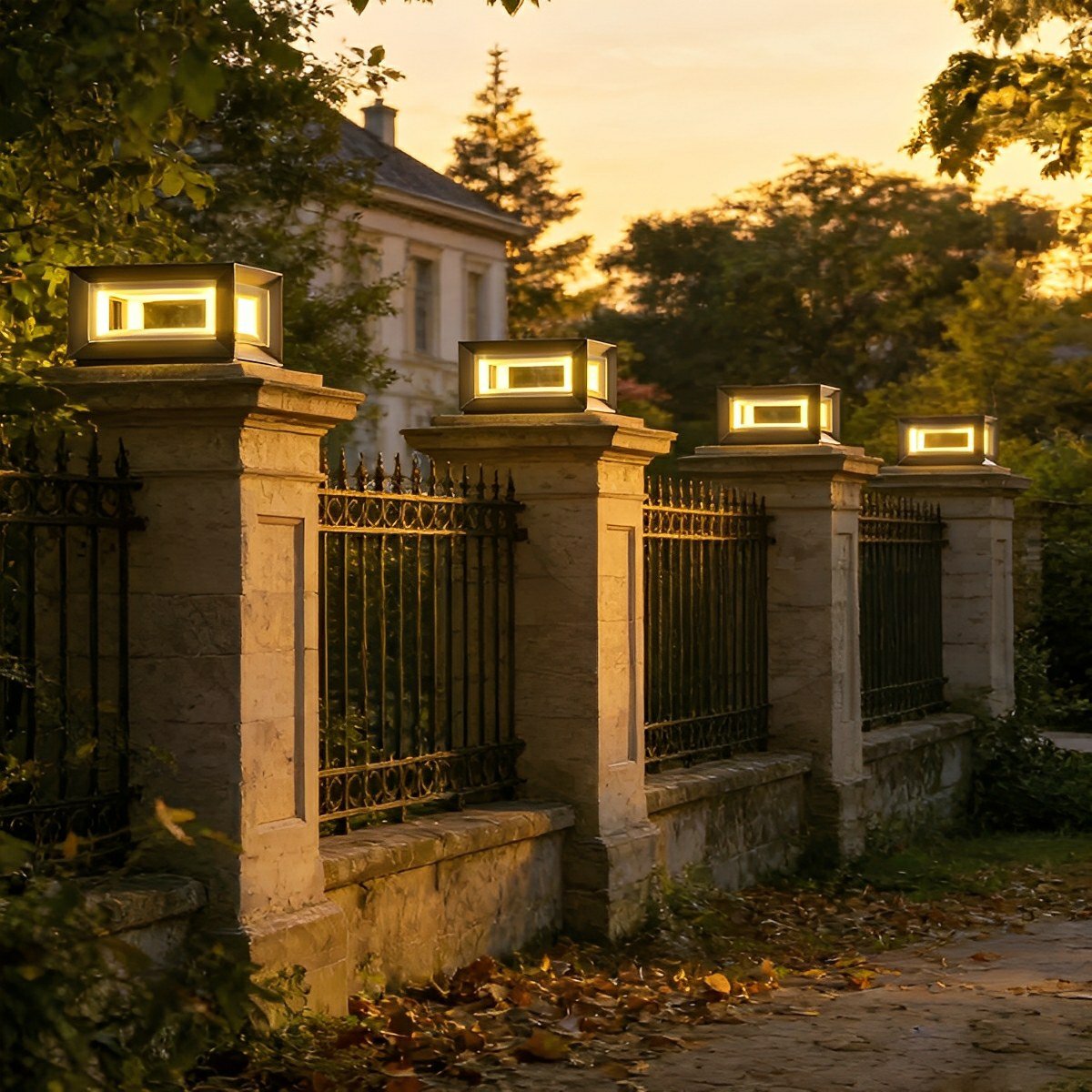 Rectangular Modern Stainless Steel Waterproof LED Outdoor Post Lights - Flyachilles