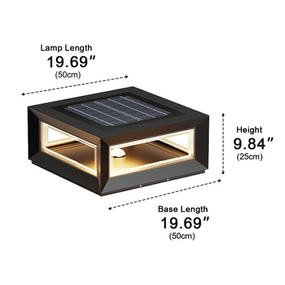 Rectangular Modern Stainless Steel Waterproof LED Outdoor Post Lights - Flyachilles
