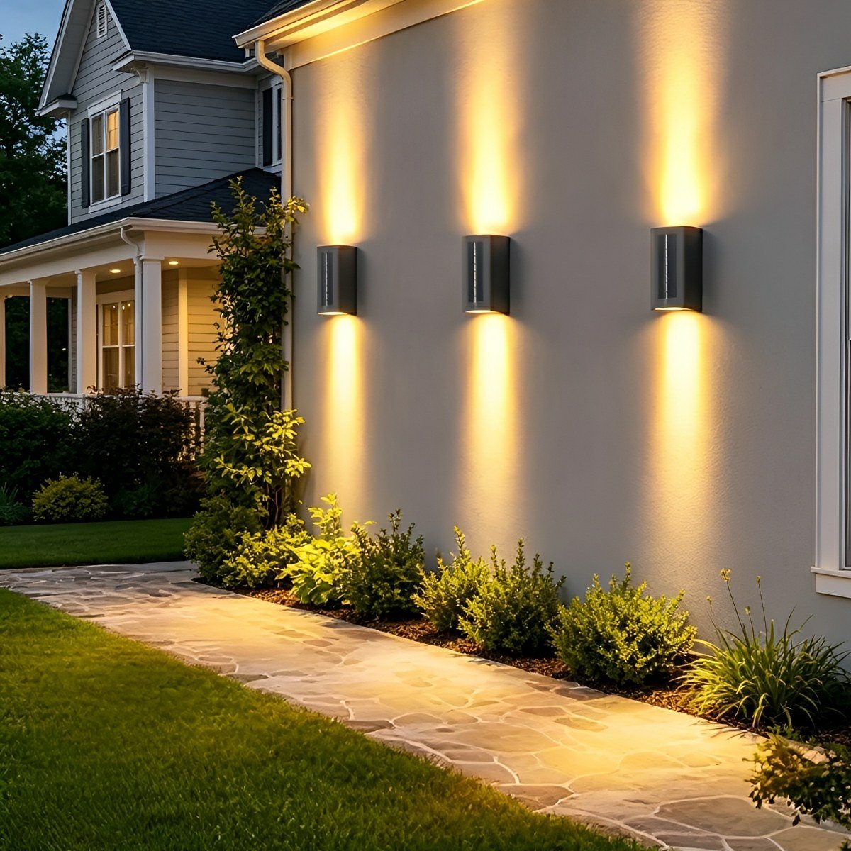 Rectangular Waterproof Up and Down Lights LED Modern Wall Sconce Lighting - Flyachilles