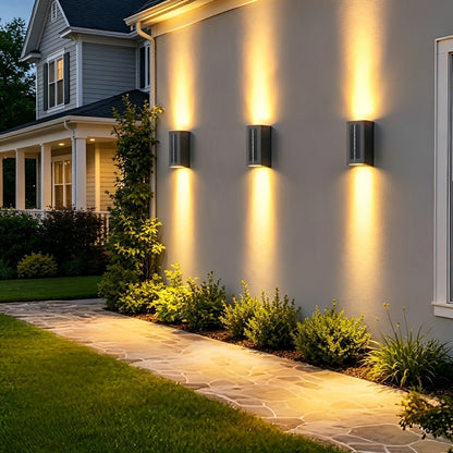Rectangular Waterproof Up and Down Lights LED Modern Wall Sconce Lighting - Flyachilles