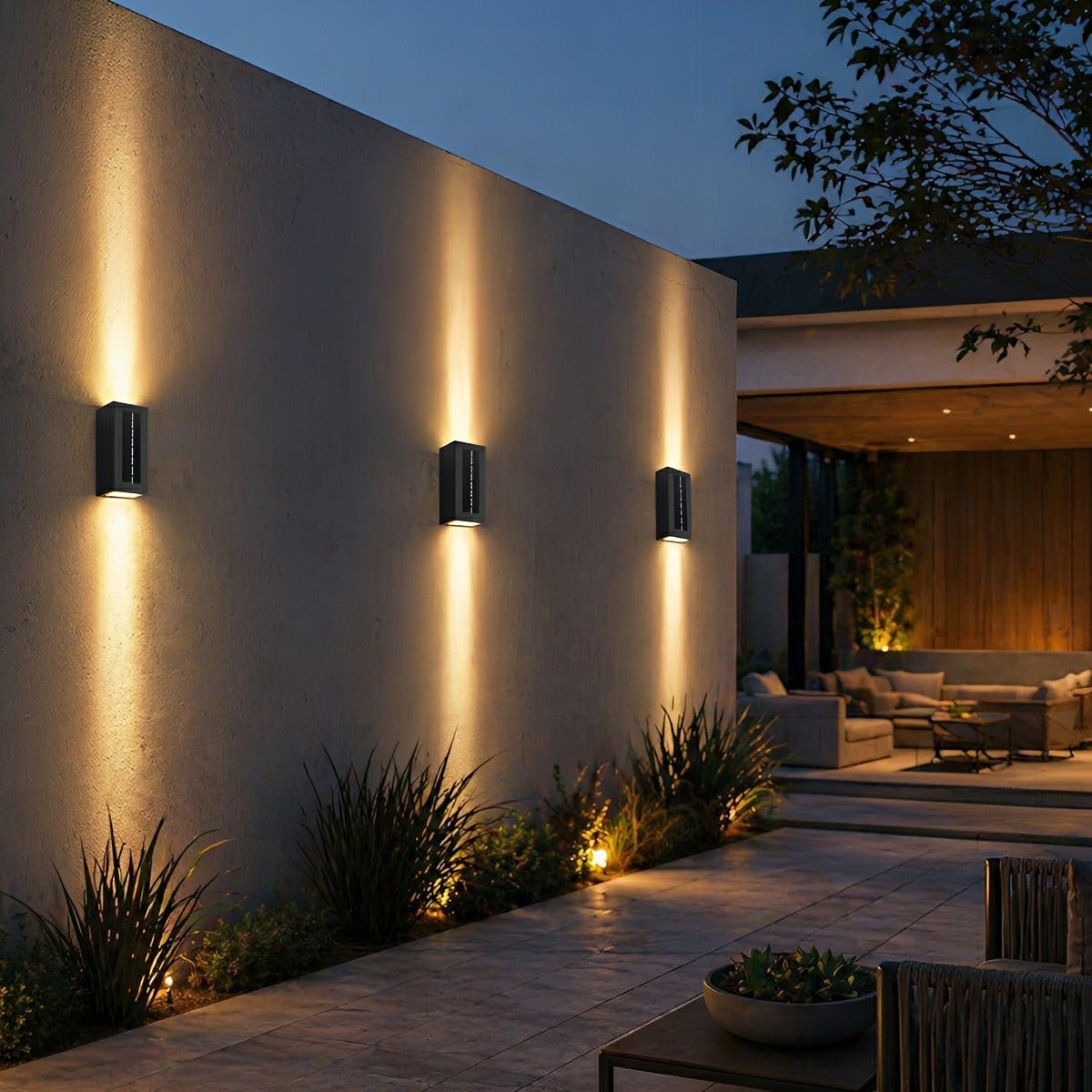Rectangular Waterproof Up and Down Lights LED Modern Wall Sconce Lighting - Flyachilles