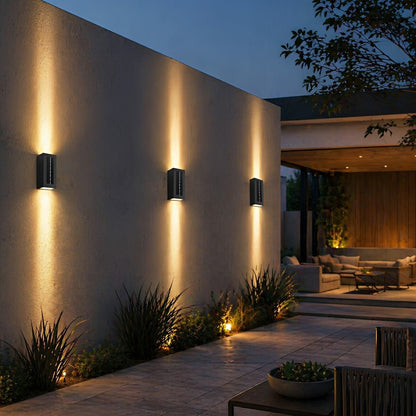 Rectangular Waterproof Up and Down Lights LED Modern Wall Sconce Lighting - Flyachilles