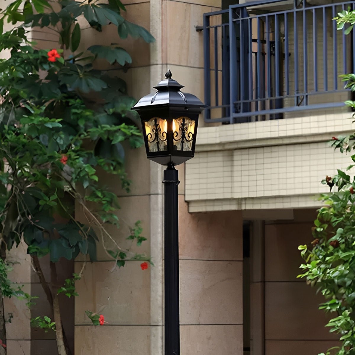 Retro LED Waterproof Garden Lamp Post Lights Outdoor Pole Light - Flyachilles
