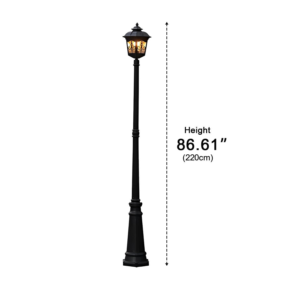 Retro LED Waterproof Garden Lamp Post Lights Outdoor Pole Light - Flyachilles