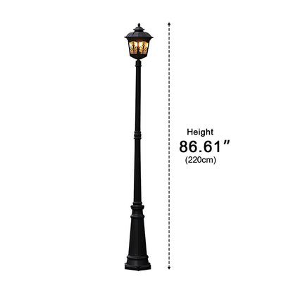 Retro LED Waterproof Garden Lamp Post Lights Outdoor Pole Light - Flyachilles