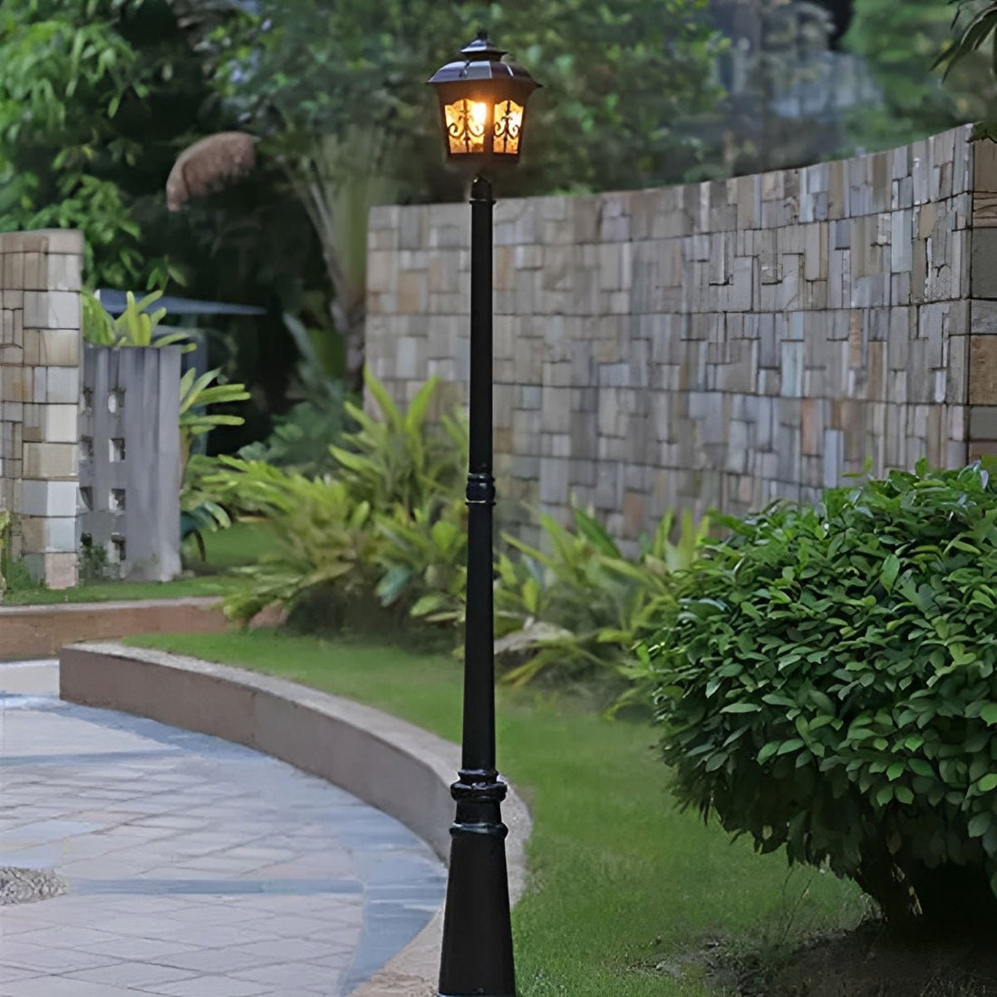Retro LED Waterproof Garden Lamp Post Lights Outdoor Pole Light - Flyachilles