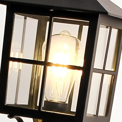 Retro Waterproof Black Outdoor Lawn Post Lights Lantern Lamps - Flyachilles