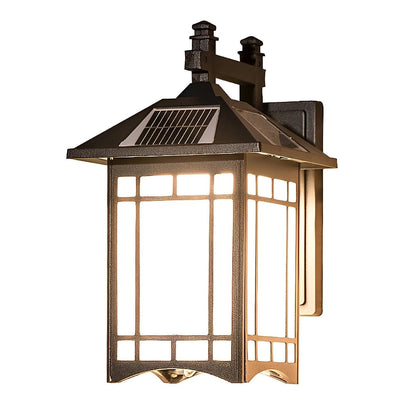 Retro Waterproof LED Vintage Solar Wall Lamp with Remote Wall Sconce Lighting - Flyachilles