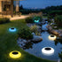 Round Colorful RGB LED Waterproof Solar Modern Outdoor Lights Pool Lights Water Floating Light Pond Lamp - Flyachilles